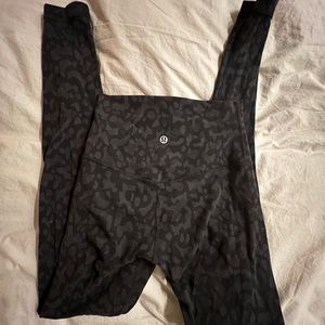 leopard print black lululemon align leggings 28inch